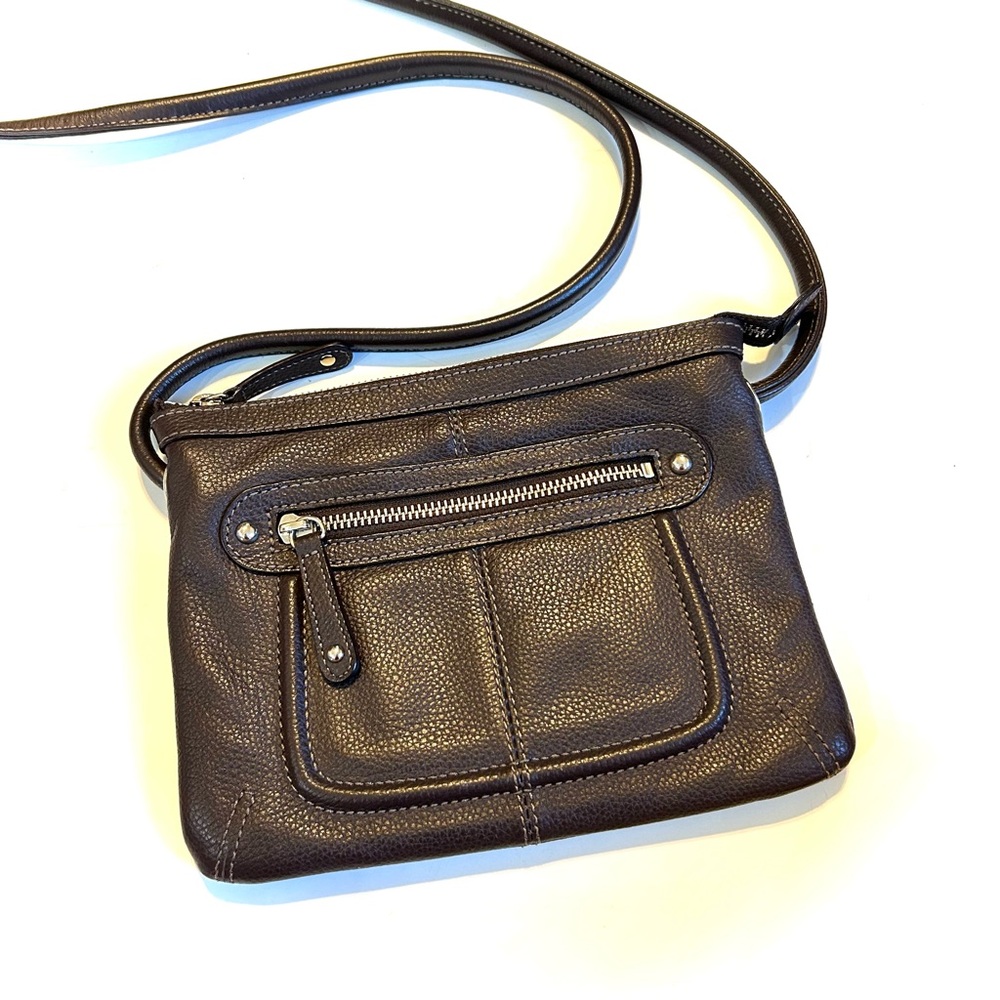 Pelle Studio Brown Pebble Leather Crossbody Bag, New Never Used